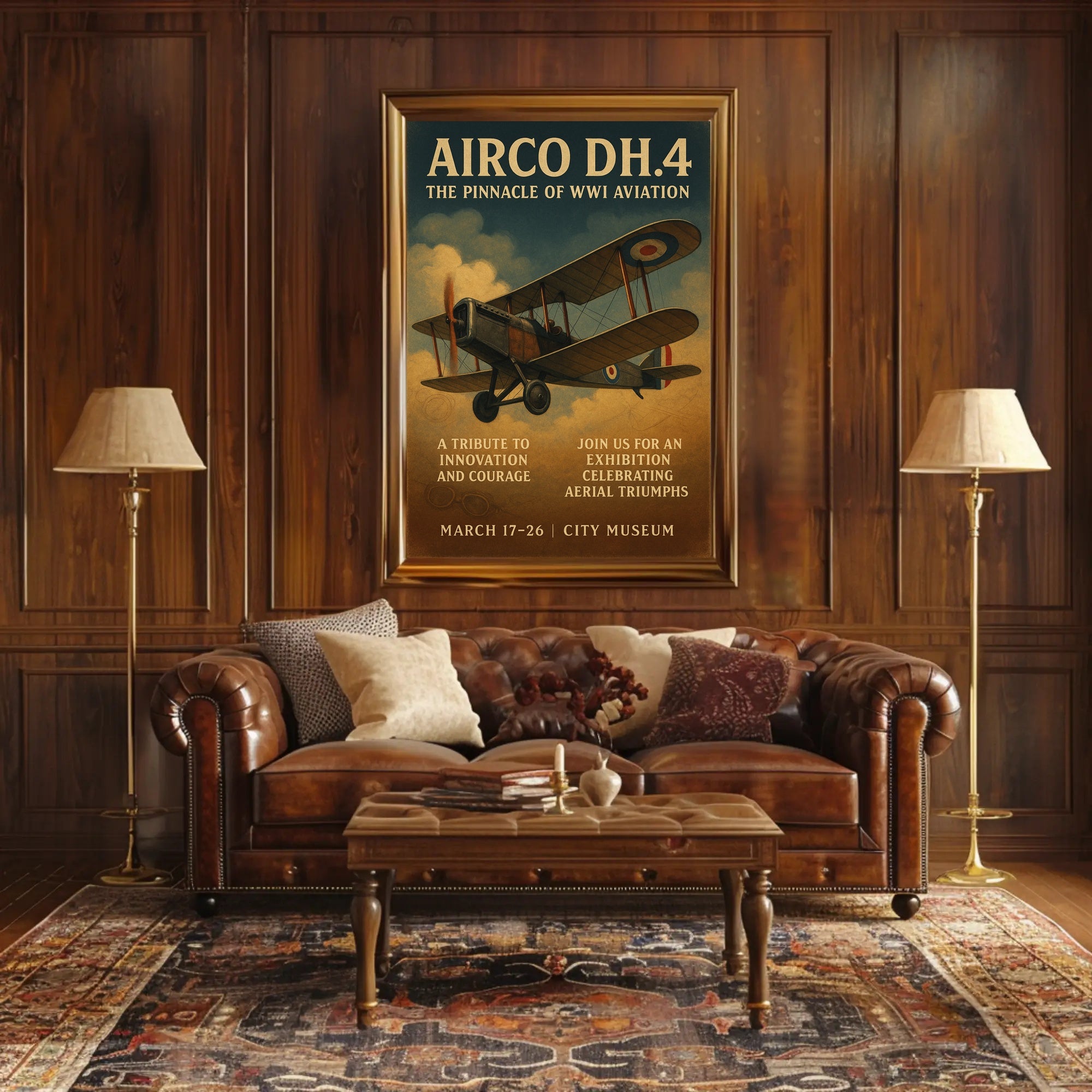 AIRCO DH.4 The Pinnacle of WWI Aviation Poster PosterGoat