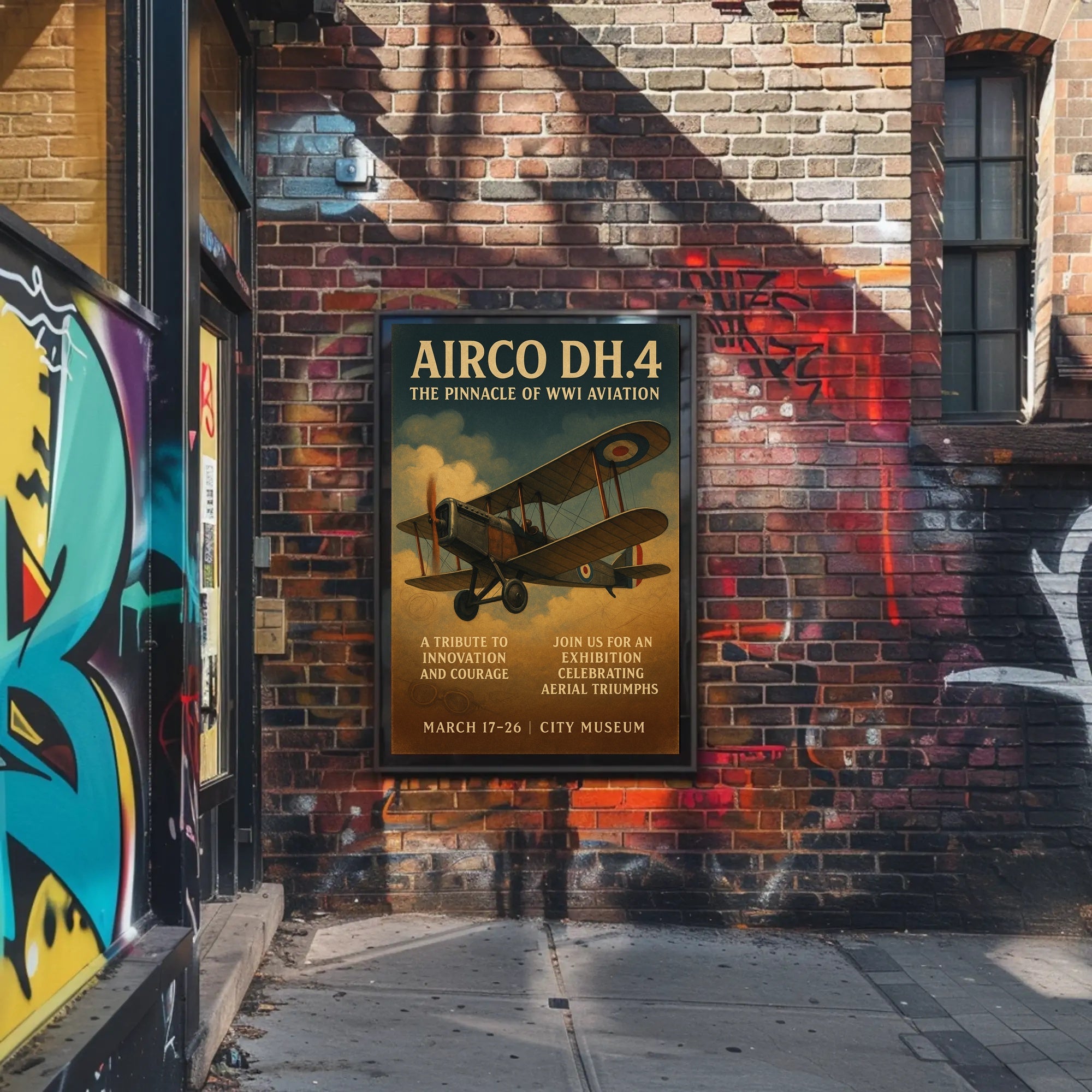 AIRCO DH.4 The Pinnacle of WWI Aviation Poster PosterGoat