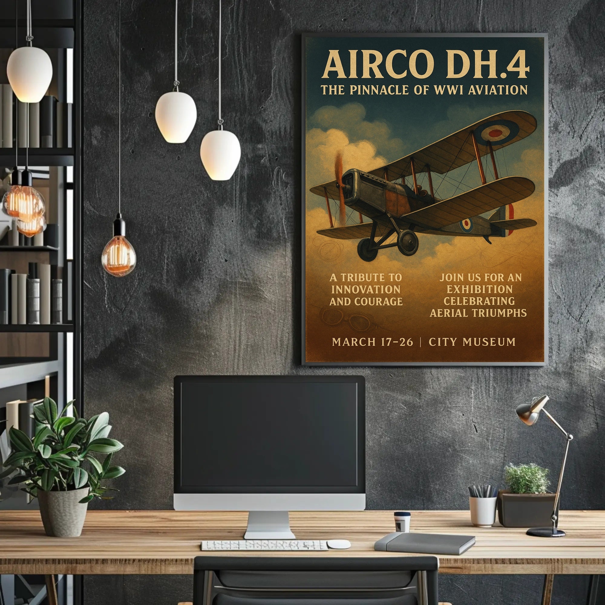 AIRCO DH.4 The Pinnacle of WWI Aviation Poster PosterGoat