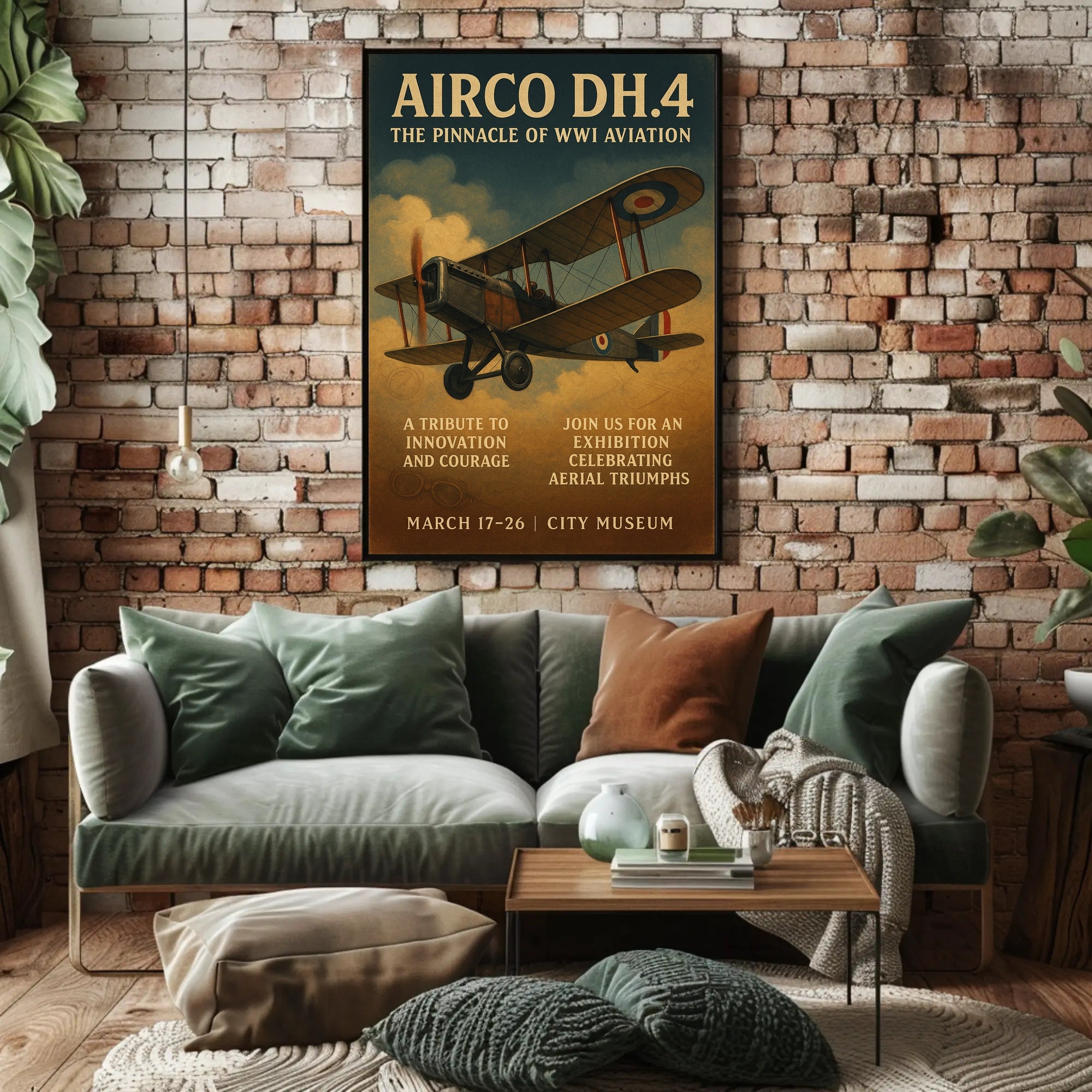 AIRCO DH.4 The Pinnacle of WWI Aviation Poster PosterGoat