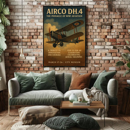 AIRCO DH.4 The Pinnacle of WWI Aviation Poster PosterGoat