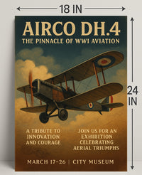 AIRCO DH.4 The Pinnacle of WWI Aviation Poster PosterGoat