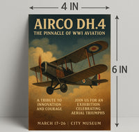 AIRCO DH.4 The Pinnacle of WWI Aviation Poster PosterGoat