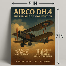 AIRCO DH.4 The Pinnacle of WWI Aviation Poster PosterGoat