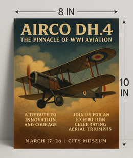 AIRCO DH.4 The Pinnacle of WWI Aviation Poster PosterGoat