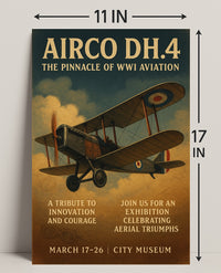 AIRCO DH.4 The Pinnacle of WWI Aviation Poster PosterGoat