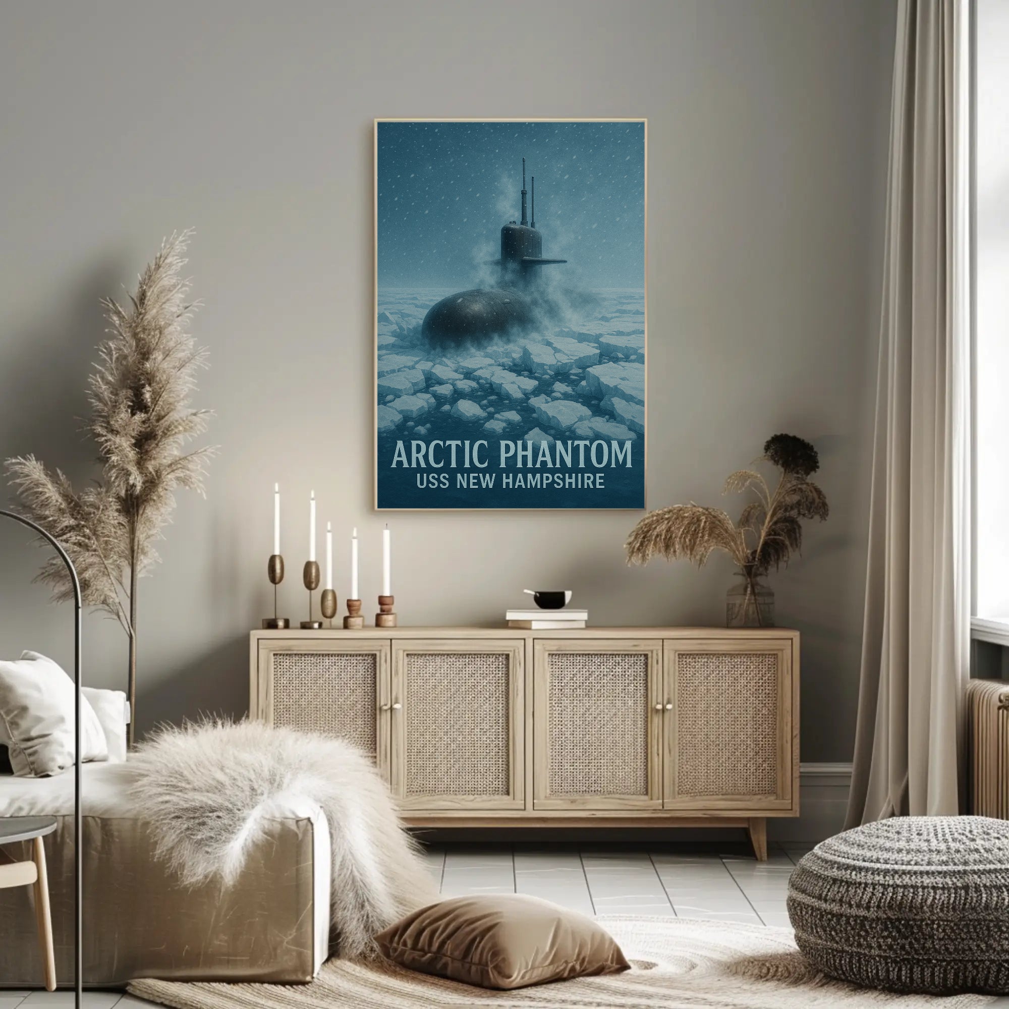ARCTIC PHANTOM Submarine Naval Military Recruitment Poster PosterGoat