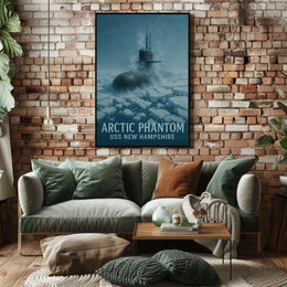 ARCTIC PHANTOM Submarine Naval Military Recruitment Poster PosterGoat