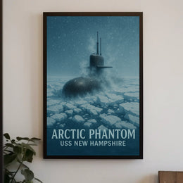 ARCTIC PHANTOM Submarine Naval Military Recruitment Poster PosterGoat