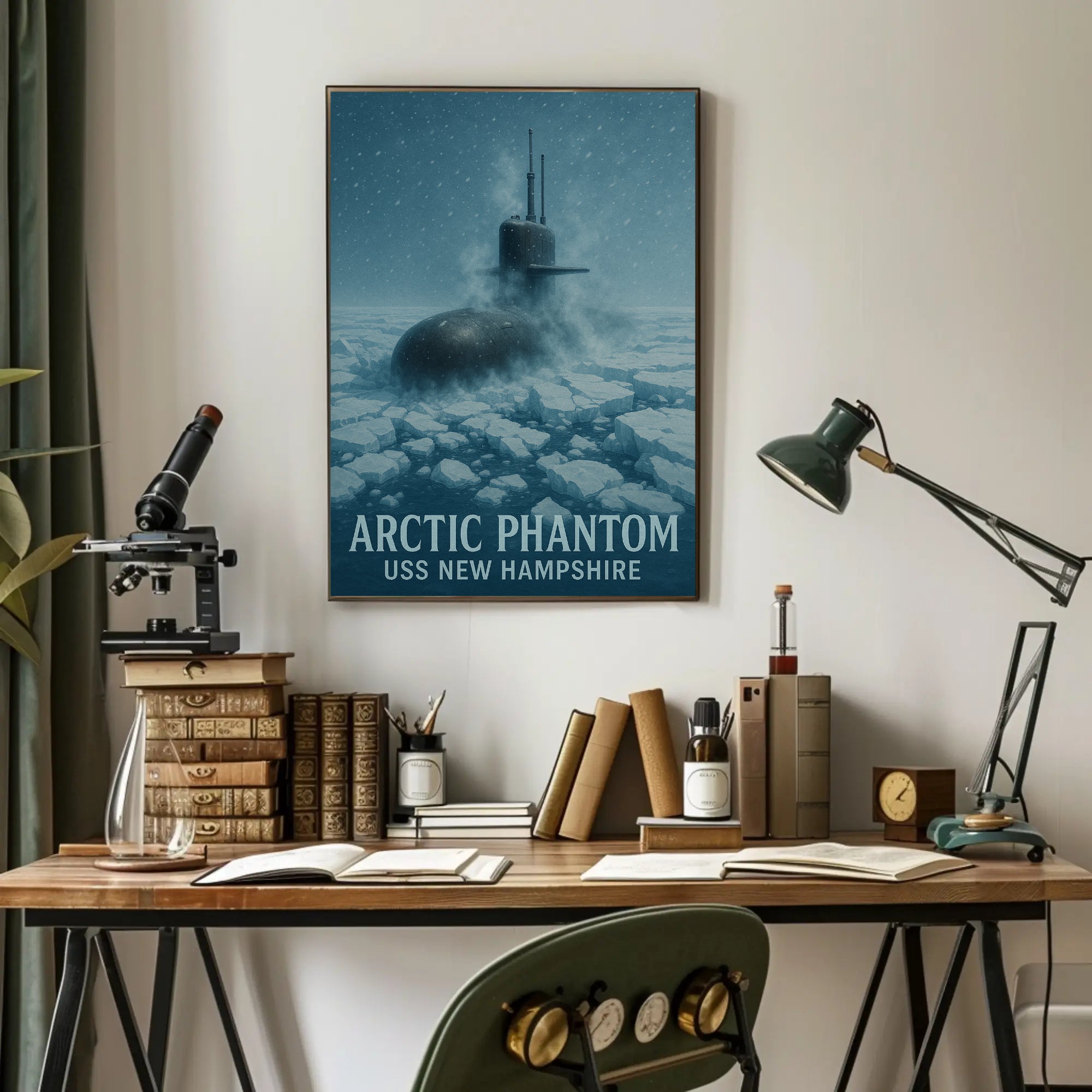 ARCTIC PHANTOM Submarine Naval Military Recruitment Poster PosterGoat