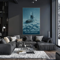 ARCTIC PHANTOM Submarine Naval Military Recruitment Poster PosterGoat