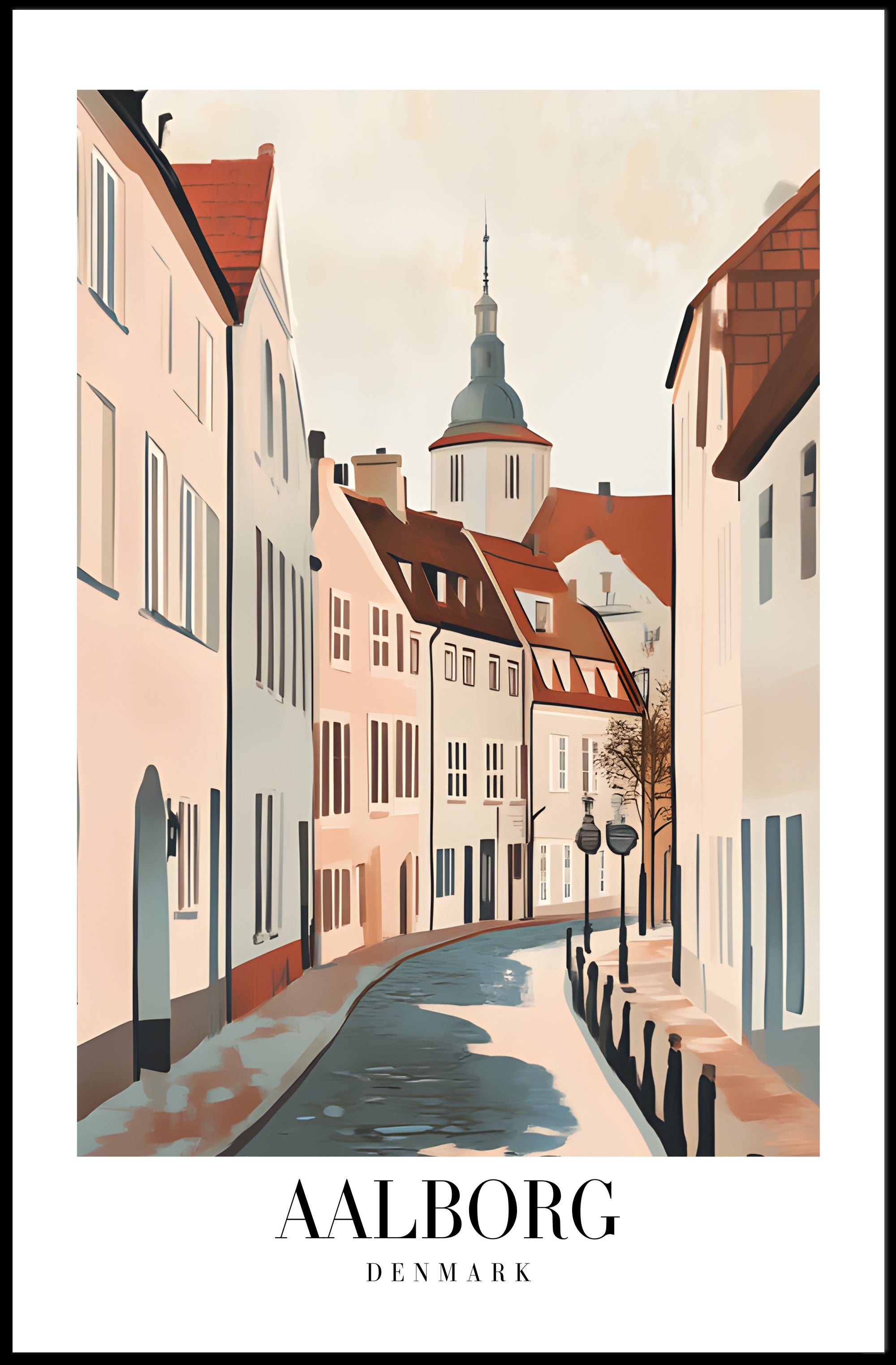 Aalborg Minimalist Travel Poster for Home Decor PosterGoat