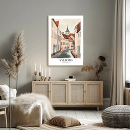 Aalborg Minimalist Travel Poster for Home Decor PosterGoat