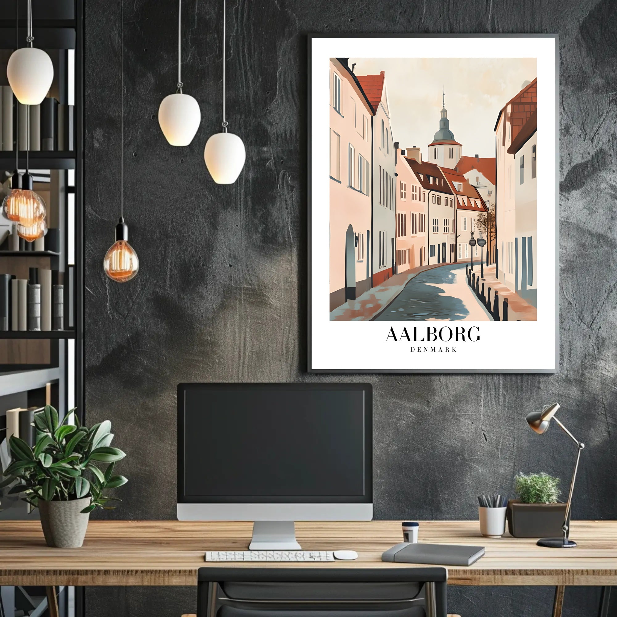 Aalborg Minimalist Travel Poster for Home Decor PosterGoat
