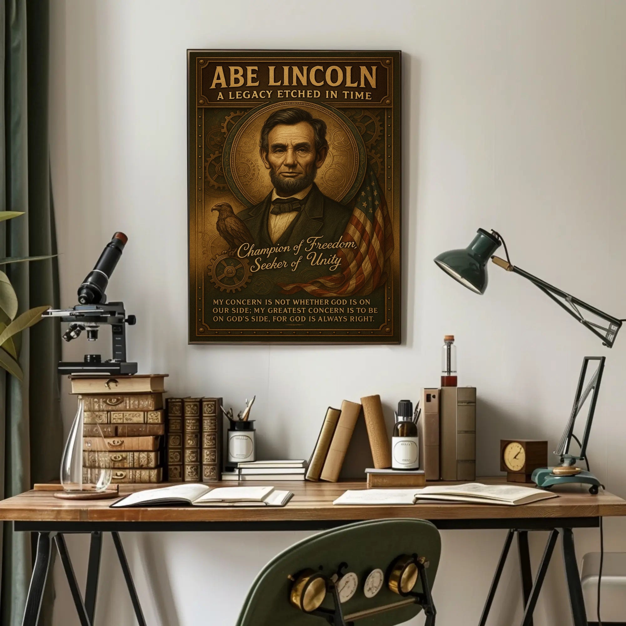 Abe Lincoln A Legacy Etched in Time Poster PosterGoat