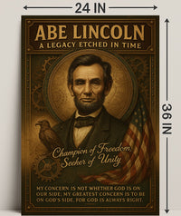 Abe Lincoln A Legacy Etched in Time Poster PosterGoat