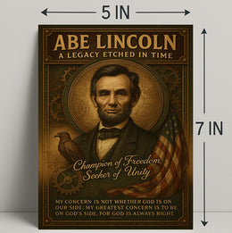 Abe Lincoln A Legacy Etched in Time Poster PosterGoat