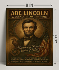 Abe Lincoln A Legacy Etched in Time Poster PosterGoat
