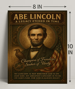 Abe Lincoln A Legacy Etched in Time Poster PosterGoat