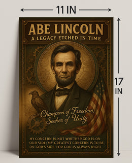 Abe Lincoln A Legacy Etched in Time Poster PosterGoat