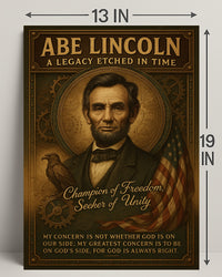 Abe Lincoln A Legacy Etched in Time Poster PosterGoat
