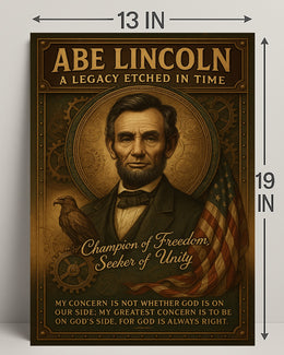 Abe Lincoln A Legacy Etched in Time Poster PosterGoat