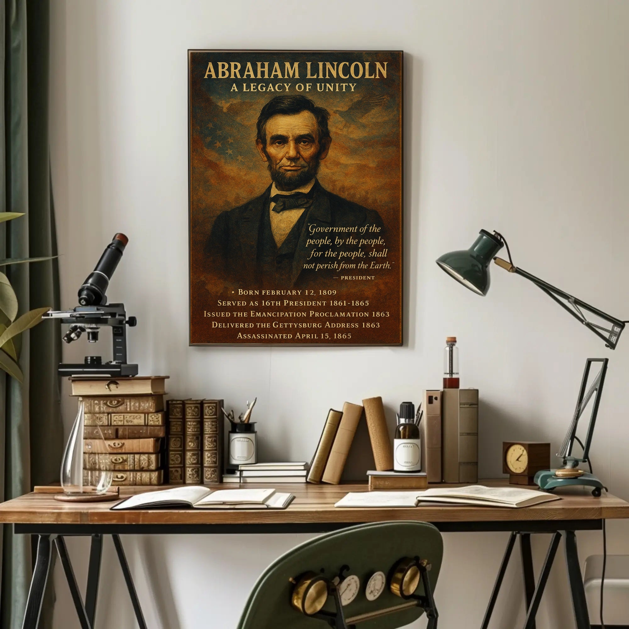 Abraham Lincoln 16th President Poster PosterGoat