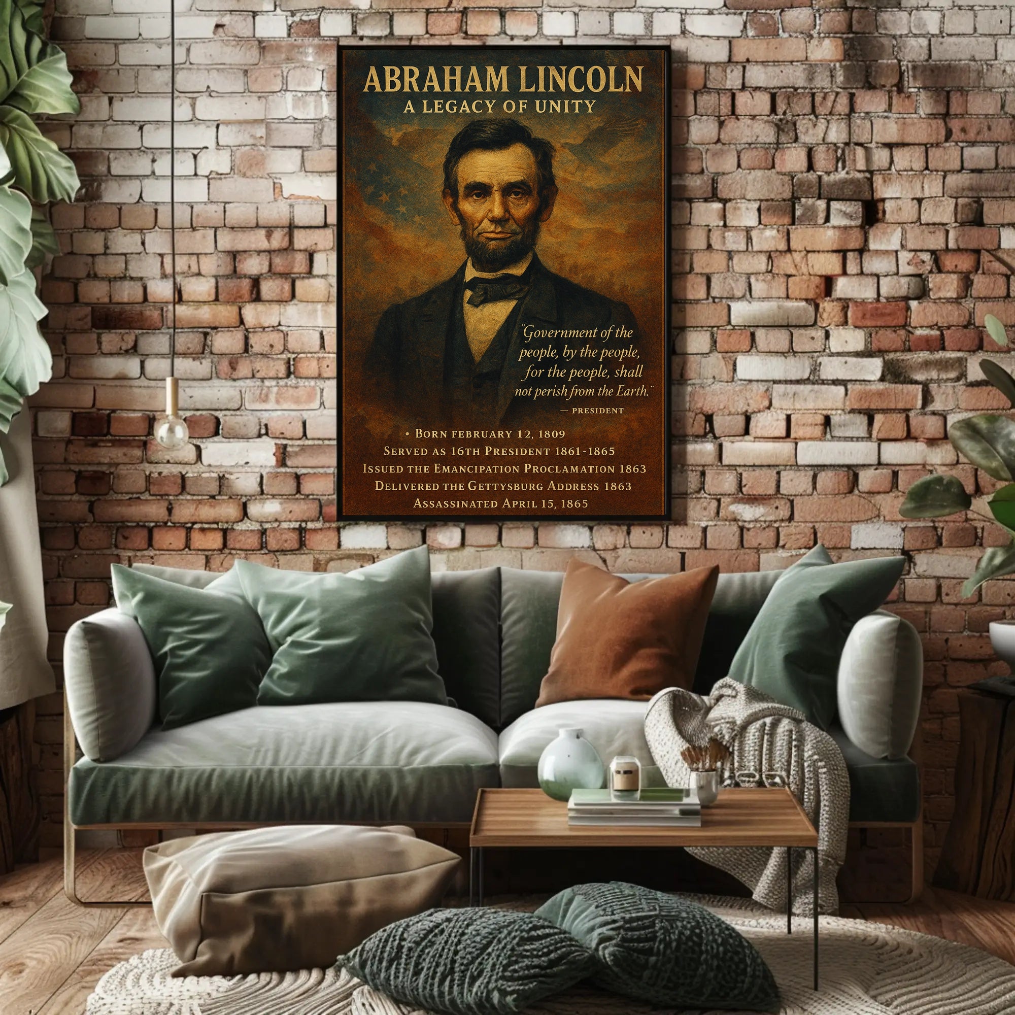 Abraham Lincoln 16th President Poster PosterGoat