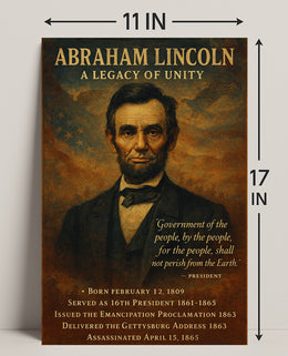 Abraham Lincoln 16th President Poster PosterGoat