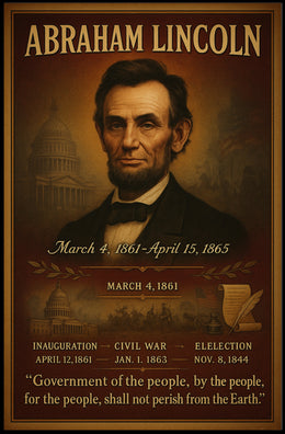 Abraham Lincoln 16th President Poster PosterGoat