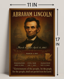 Abraham Lincoln 16th President Poster PosterGoat