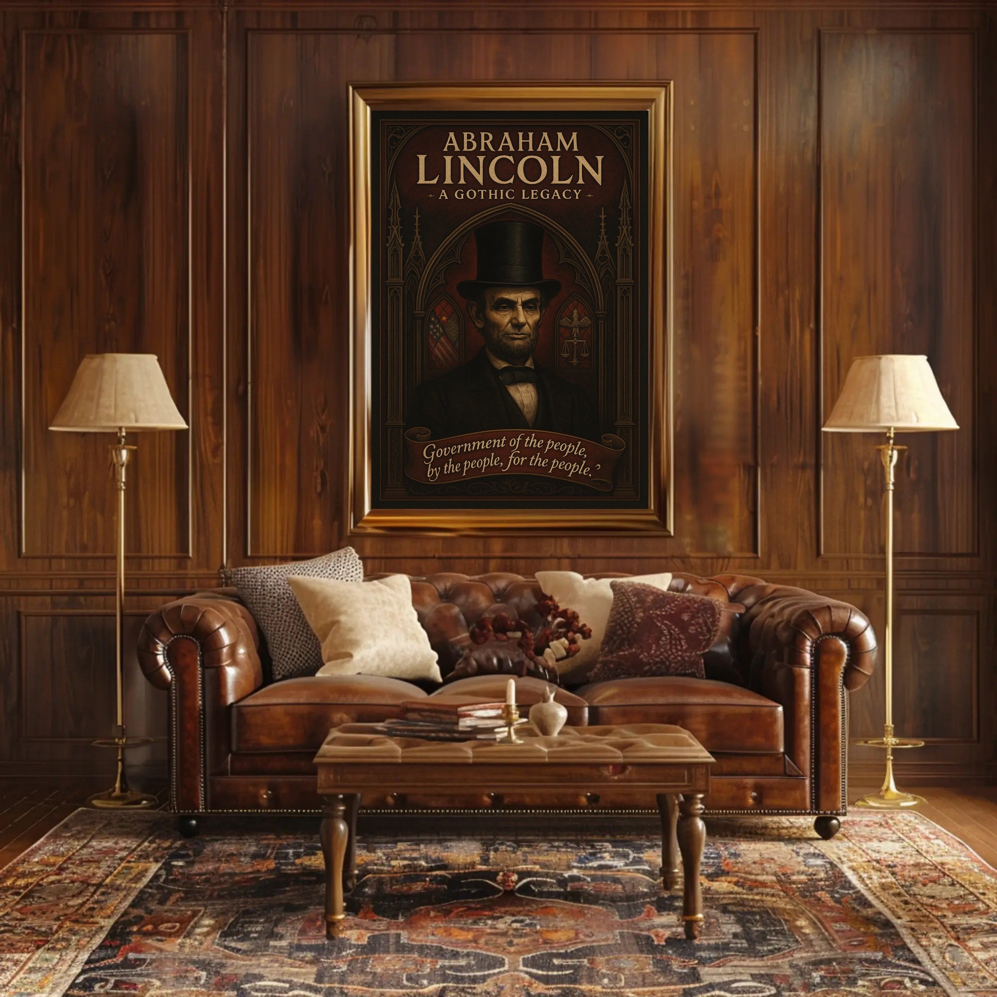 Abraham Lincoln  A Gothic Legacy Poster PosterGoat