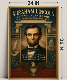 Abraham Lincoln A Legacy in Leadership Poster PosterGoat