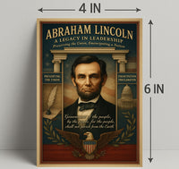 Abraham Lincoln A Legacy in Leadership Poster PosterGoat