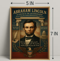 Abraham Lincoln A Legacy in Leadership Poster PosterGoat