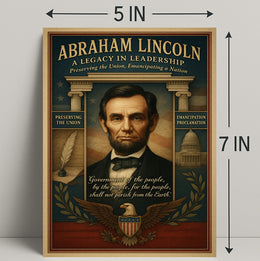 Abraham Lincoln A Legacy in Leadership Poster PosterGoat