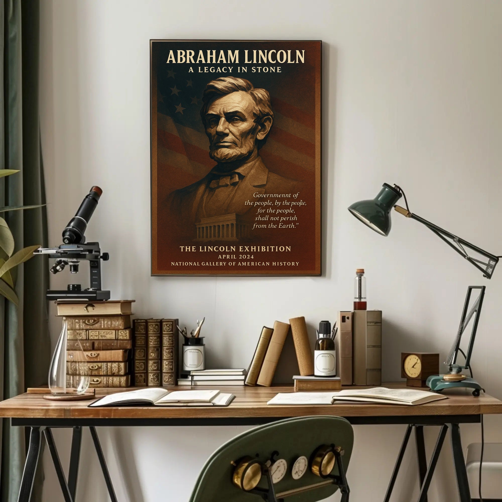 Abraham Lincoln A Legacy in Stone Poster PosterGoat