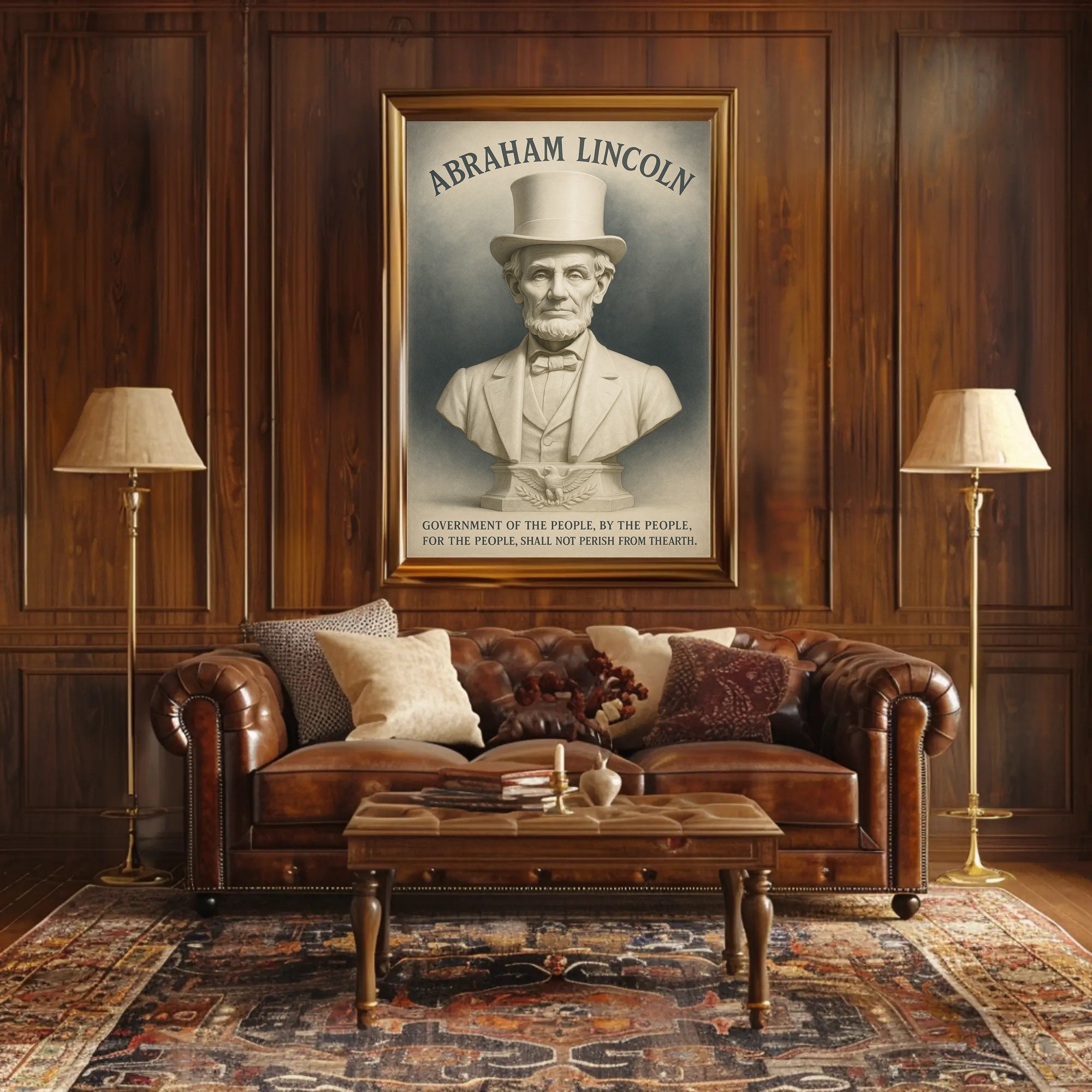 Abraham Lincoln A Legacy of Democracy Poster PosterGoat