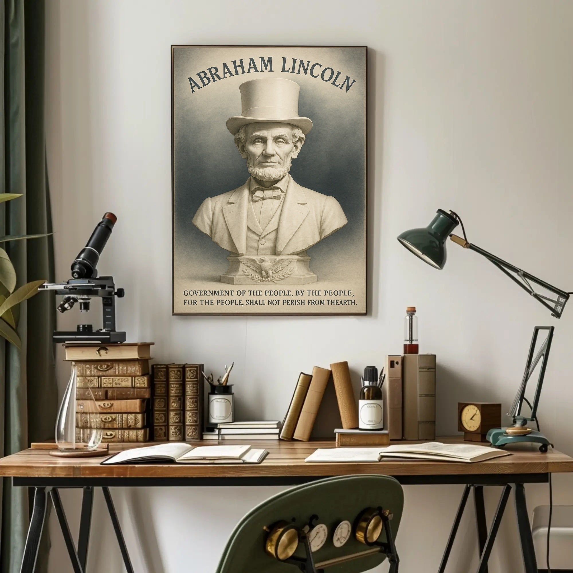 Abraham Lincoln A Legacy of Democracy Poster PosterGoat