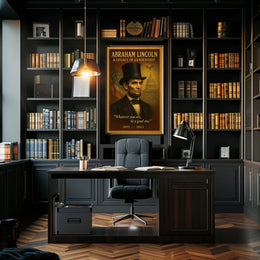 Abraham Lincoln A Legacy of Leadership Poster PosterGoat