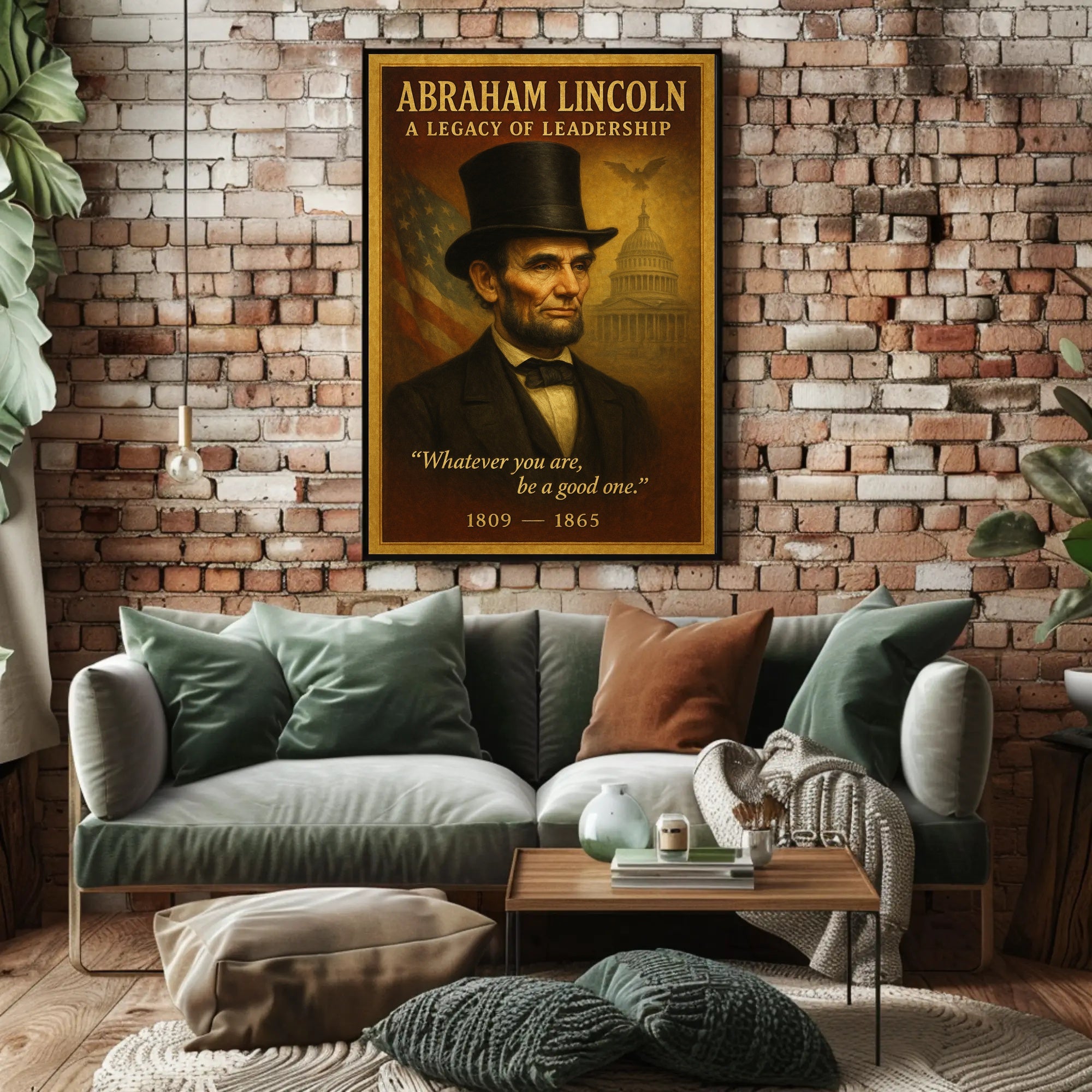 Abraham Lincoln A Legacy of Leadership Poster PosterGoat