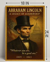 Abraham Lincoln A Legacy of Leadership Poster PosterGoat