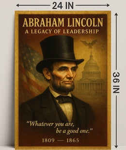 Abraham Lincoln A Legacy of Leadership Poster PosterGoat