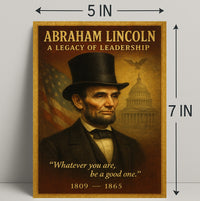 Abraham Lincoln A Legacy of Leadership Poster PosterGoat