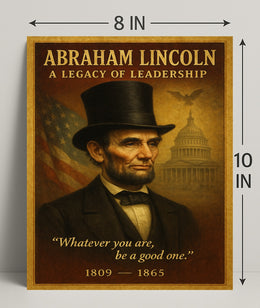 Abraham Lincoln A Legacy of Leadership Poster PosterGoat