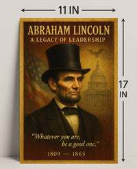 Abraham Lincoln A Legacy of Leadership Poster PosterGoat