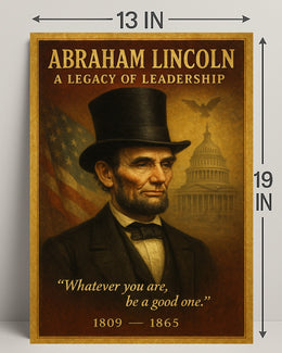 Abraham Lincoln A Legacy of Leadership Poster PosterGoat