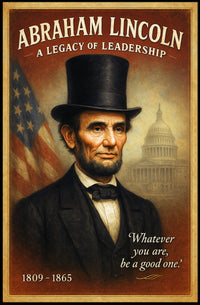 Abraham Lincoln A Legacy of Leadership Poster PosterGoat