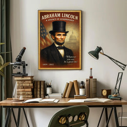 Abraham Lincoln A Legacy of Leadership Poster PosterGoat