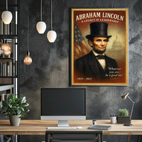Abraham Lincoln A Legacy of Leadership Poster PosterGoat